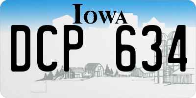 IA license plate DCP634