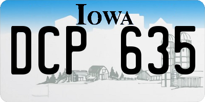 IA license plate DCP635