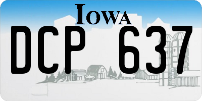 IA license plate DCP637