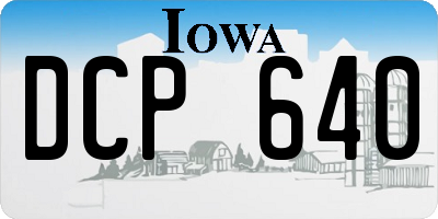 IA license plate DCP640