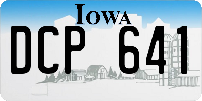 IA license plate DCP641