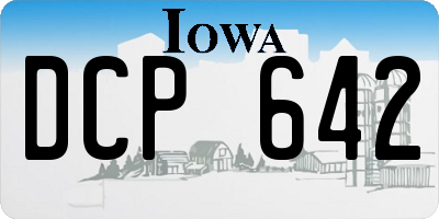 IA license plate DCP642