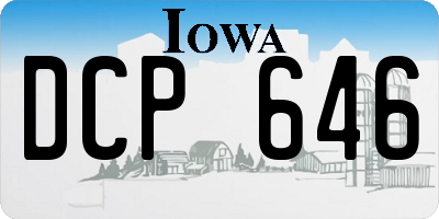 IA license plate DCP646