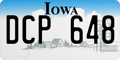 IA license plate DCP648