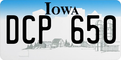 IA license plate DCP650