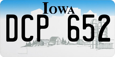 IA license plate DCP652