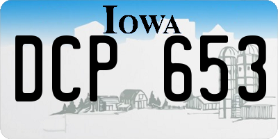 IA license plate DCP653