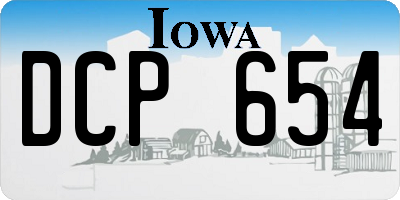 IA license plate DCP654
