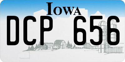 IA license plate DCP656