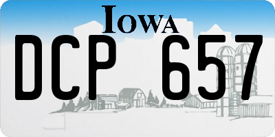 IA license plate DCP657