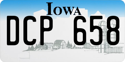 IA license plate DCP658