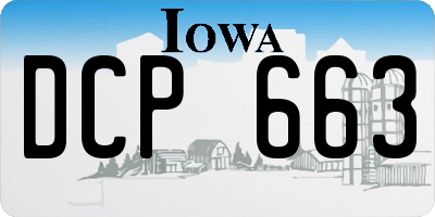 IA license plate DCP663