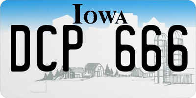 IA license plate DCP666