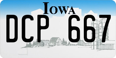 IA license plate DCP667