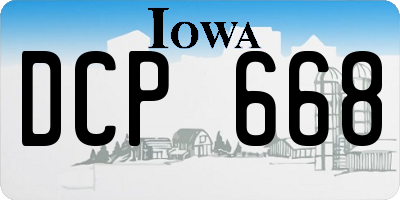 IA license plate DCP668