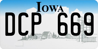 IA license plate DCP669