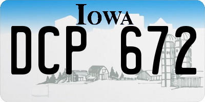 IA license plate DCP672
