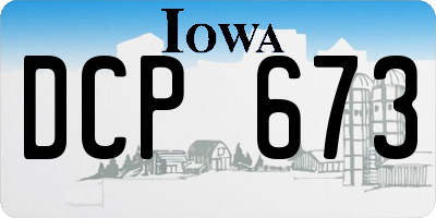 IA license plate DCP673