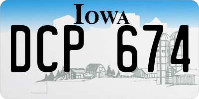 IA license plate DCP674