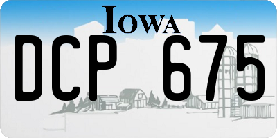 IA license plate DCP675