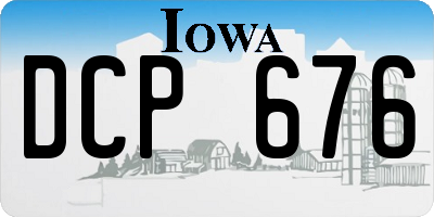 IA license plate DCP676