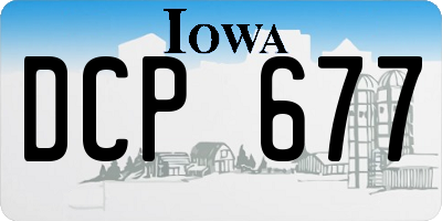 IA license plate DCP677