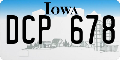 IA license plate DCP678