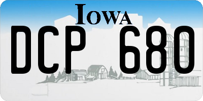 IA license plate DCP680