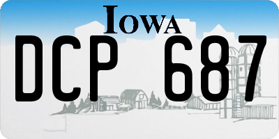 IA license plate DCP687
