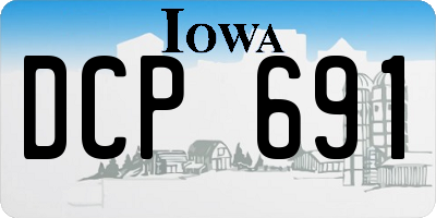 IA license plate DCP691