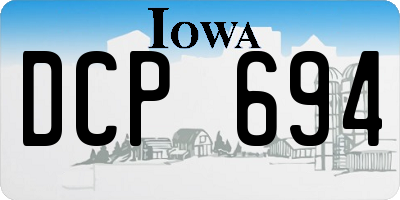 IA license plate DCP694