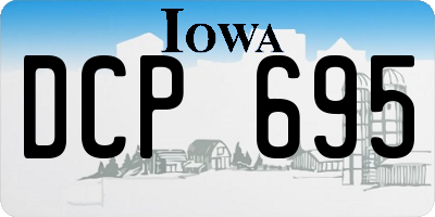 IA license plate DCP695