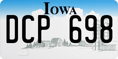 IA license plate DCP698