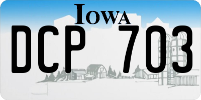 IA license plate DCP703