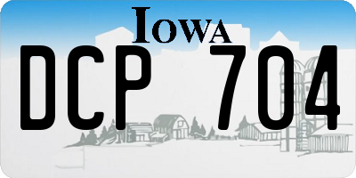 IA license plate DCP704