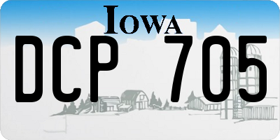 IA license plate DCP705
