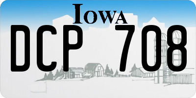 IA license plate DCP708