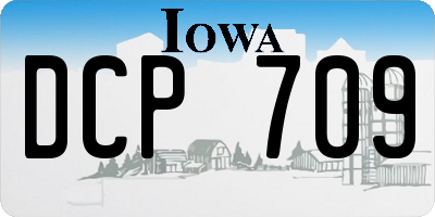 IA license plate DCP709