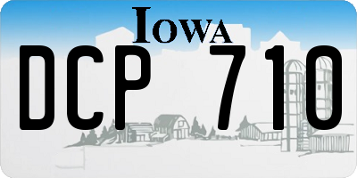 IA license plate DCP710