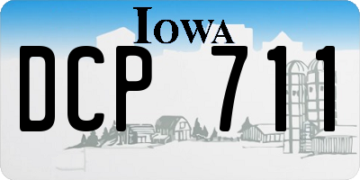 IA license plate DCP711