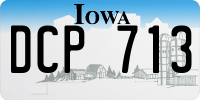 IA license plate DCP713