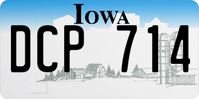 IA license plate DCP714