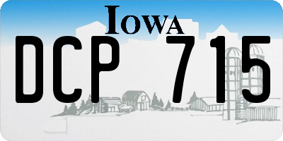 IA license plate DCP715