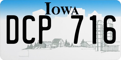 IA license plate DCP716