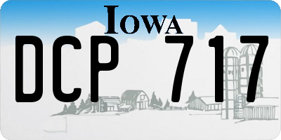 IA license plate DCP717