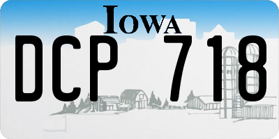 IA license plate DCP718