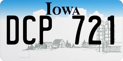 IA license plate DCP721
