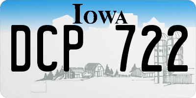 IA license plate DCP722