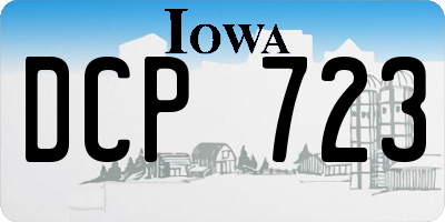 IA license plate DCP723