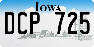 IA license plate DCP725